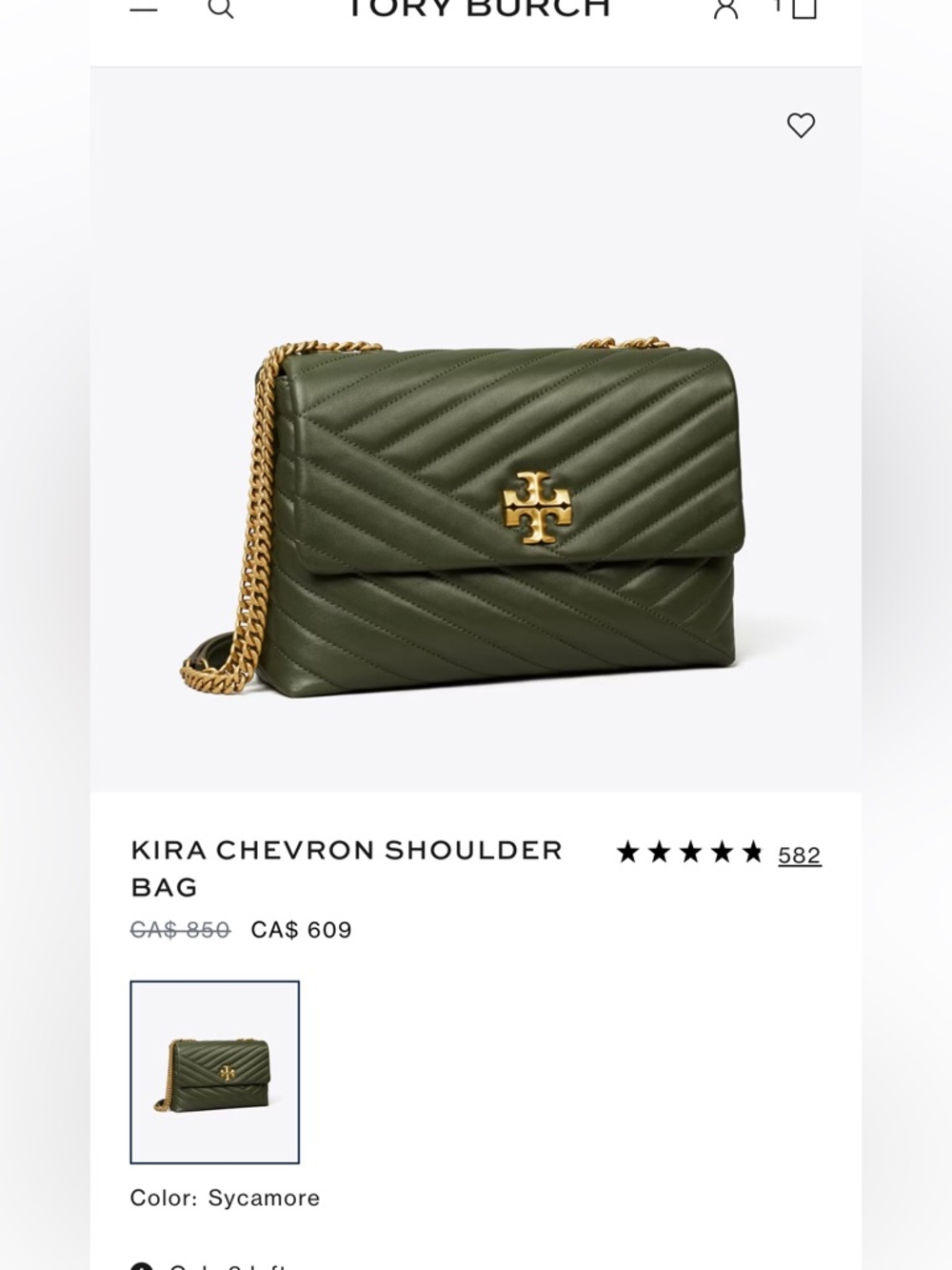 [NWT ]Tory Burch - Kira Chevron Shoulder bag in Ivory - Picture 13 of 13
